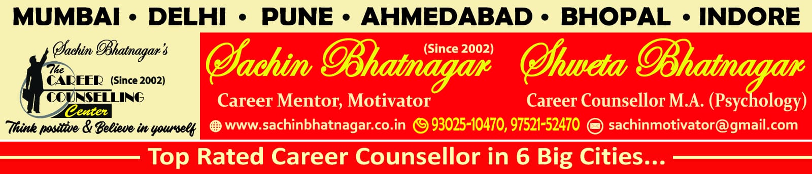 Sachin Bhatnagar's The Career Counselling Centre (Top Rated Since 2002)